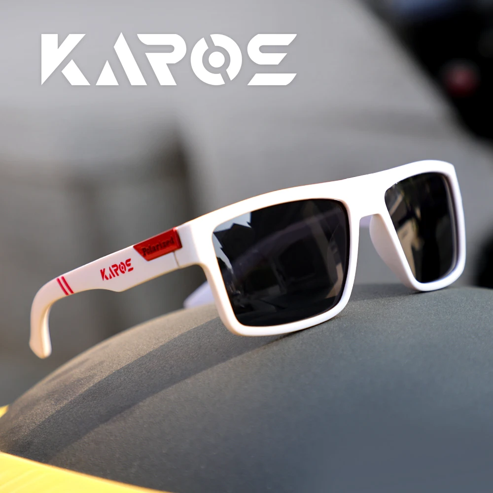KAROS Mode Polarisierte Sonnenbrille für Männer und Frauen Luxus Fahren Angeln Reisen Vintage Quadratische Sonnenbrille für Herren UV400 Eyewear
