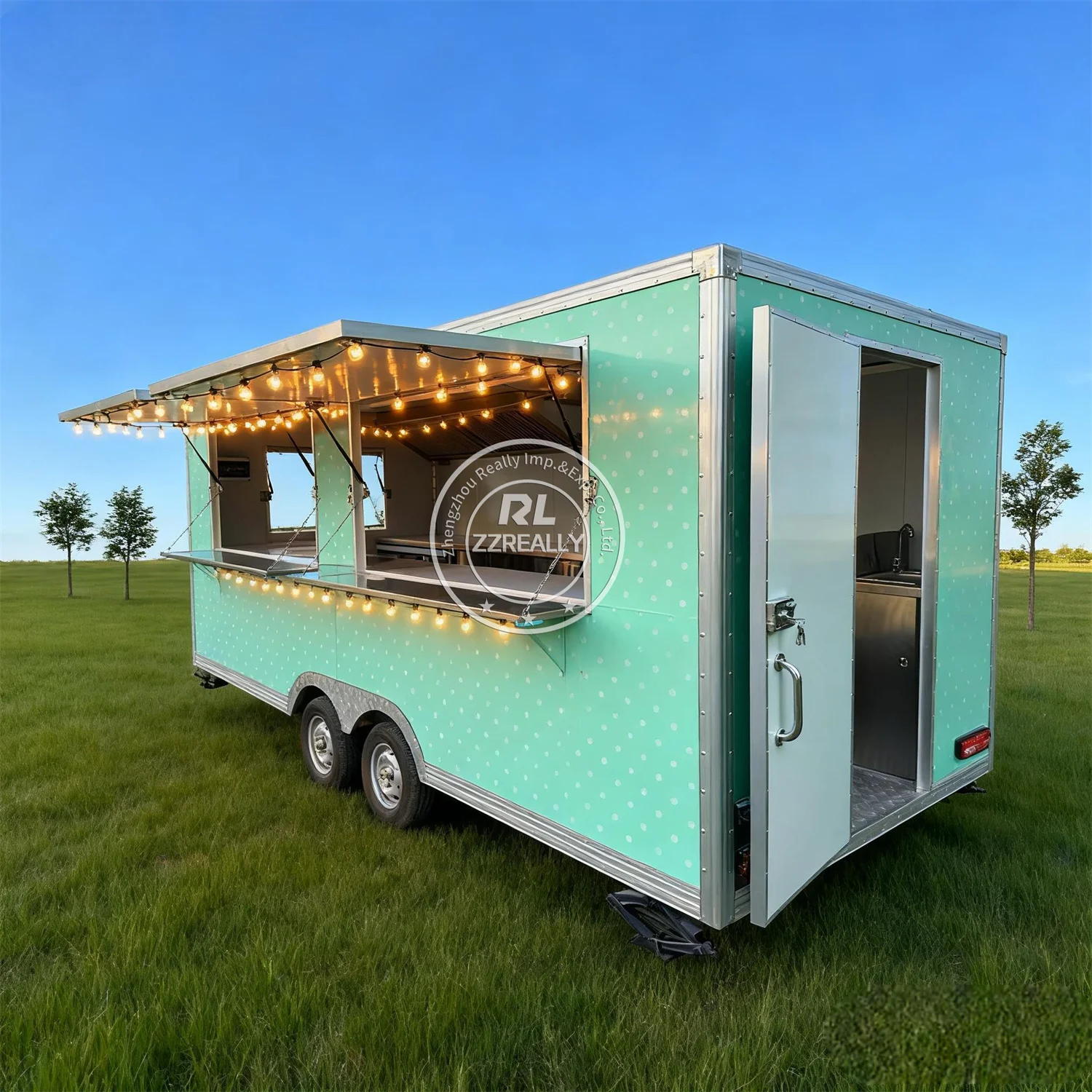 

Concession Fast Food Truck Trailer Full Kithchen Custom Mobile Pizza Taco Snack BBQ Food Truck For Sale In Germany