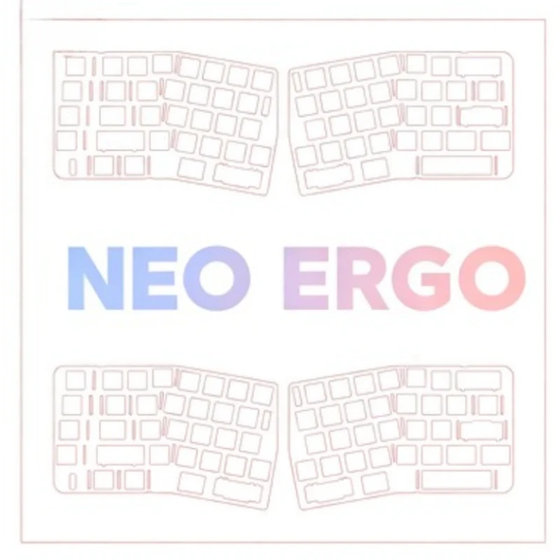For Neo Ergo Positioning Plate Customized FR4 Aluminium PP PC POM ABS Carbon Brass Gaming Mechanical Keyboard Accessories DIY