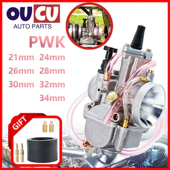 Universal PWK 21 24 26 28 30 32 34 2T 4T Motorcycle Carburetor With Power Jet For Yamaha For Mikuni Koso For ATV