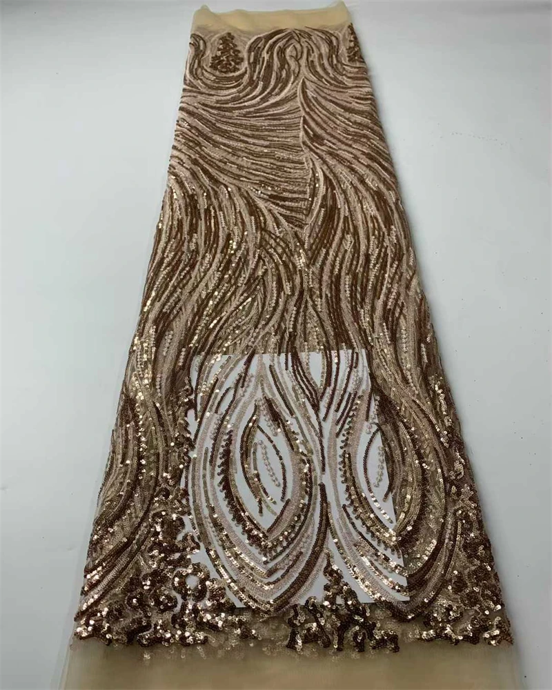 

Best Quality Elegant Delicate Soft Mesh Sequin lace with Stones Fabric For Party Evening Dress