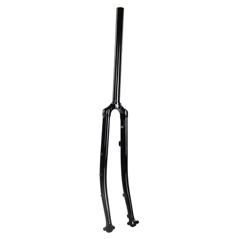 SILVEROCK Chromoly Steel Road Bike 700C Thru Axle Rigid Fork 1 inch 25.4mm 28.6mm Flat Disc Brake  Threadless Chrome Forks