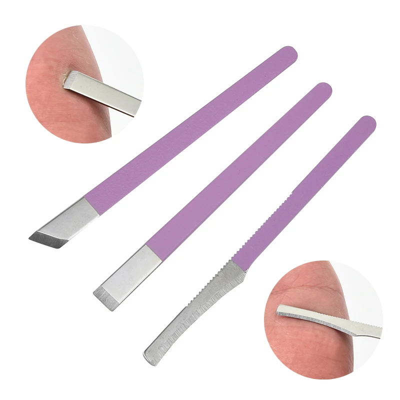 3PC Manicure Tools Toe Nail Scraper Feet Pedicure Knife Kit Dead Skin Remover Files Skin Care Ingrown Cuticle Pedicure Tools