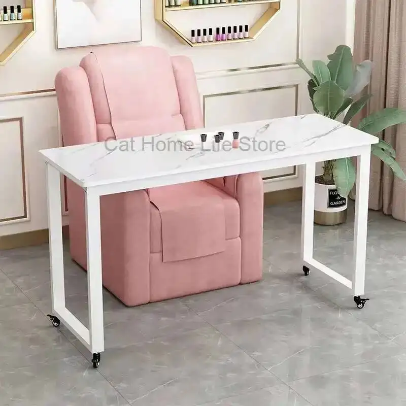 

Furniture Salon Beauty Nails For Salon Tech Table Golden Nail Supplies Foldable Portable Manicure Desk Office Tables Folding Kit