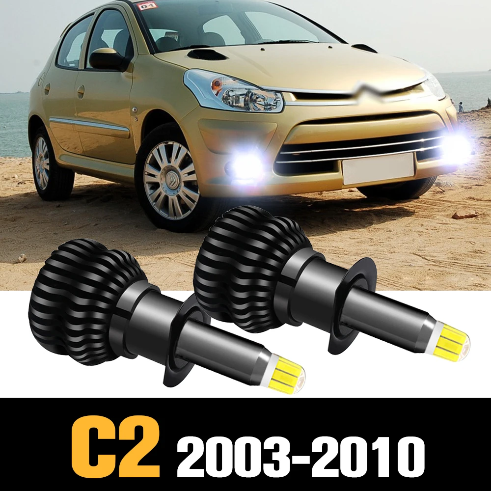 

2pcs Canbus LED Fog Light Lamp Accessories For Citroen C2 2003-2010 2004 2005 2006 2007 2008 2009