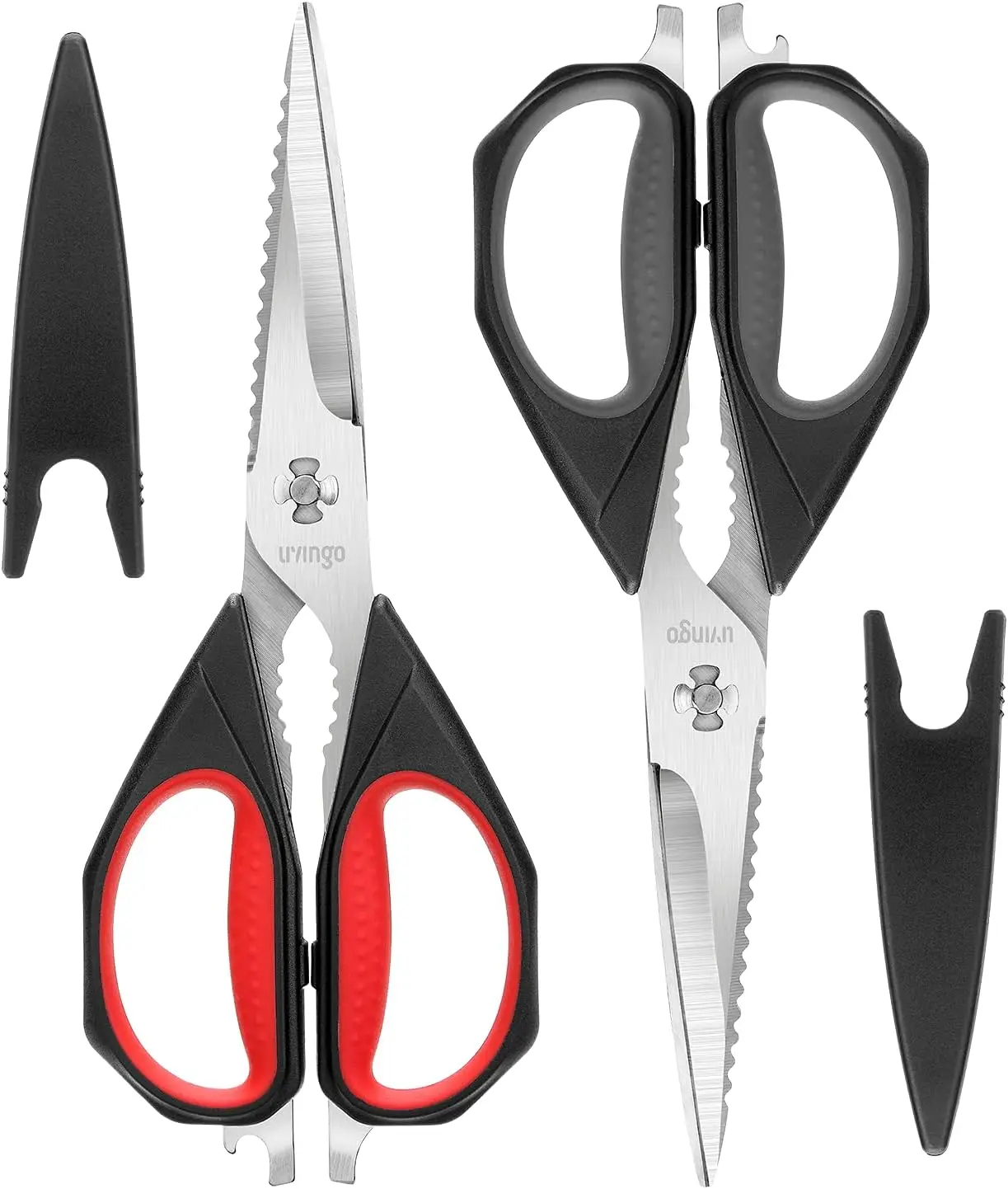 

2 упаковки кухонных ножниц, сверхпрочные ножницы для птицы из нержавеющей стали 9,25 дюйма, можно мыть в посудомоечной машине, для мяса, курицы, рыбы, овощей