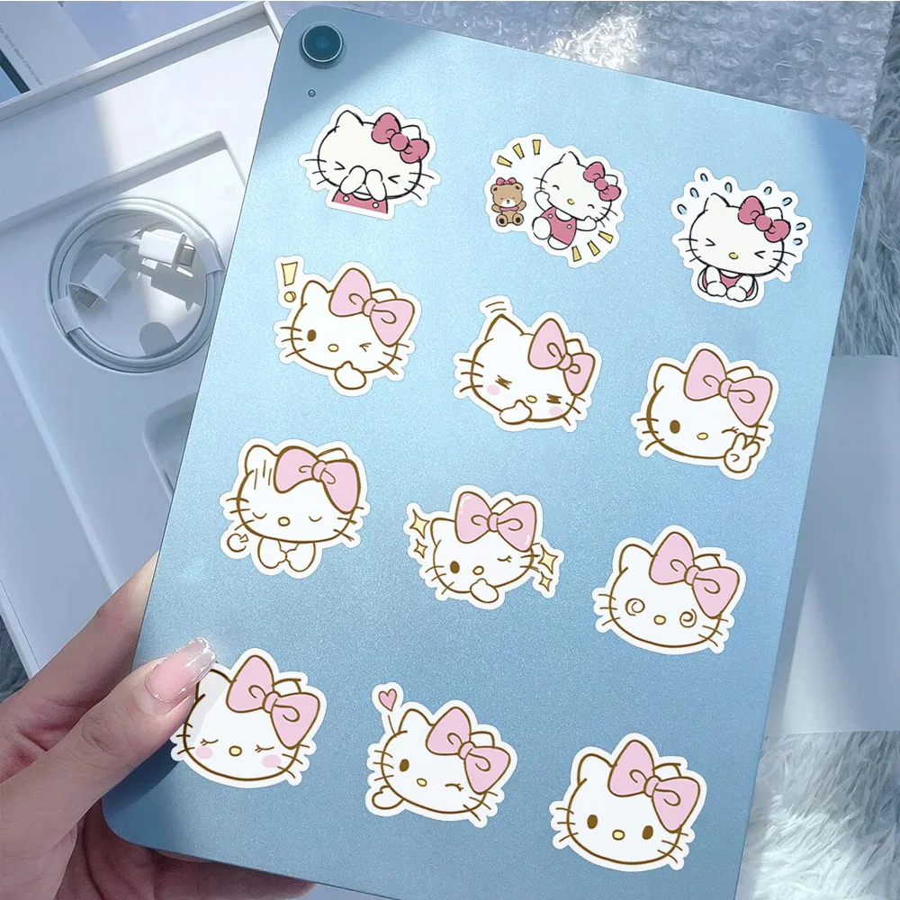 10/30/60 шт розовый мультфильм Hello Kitty аниме наклейки Kawaii Girls DIY ноутбук гитара чехол для телефона дневник милый стикер наклейка детские