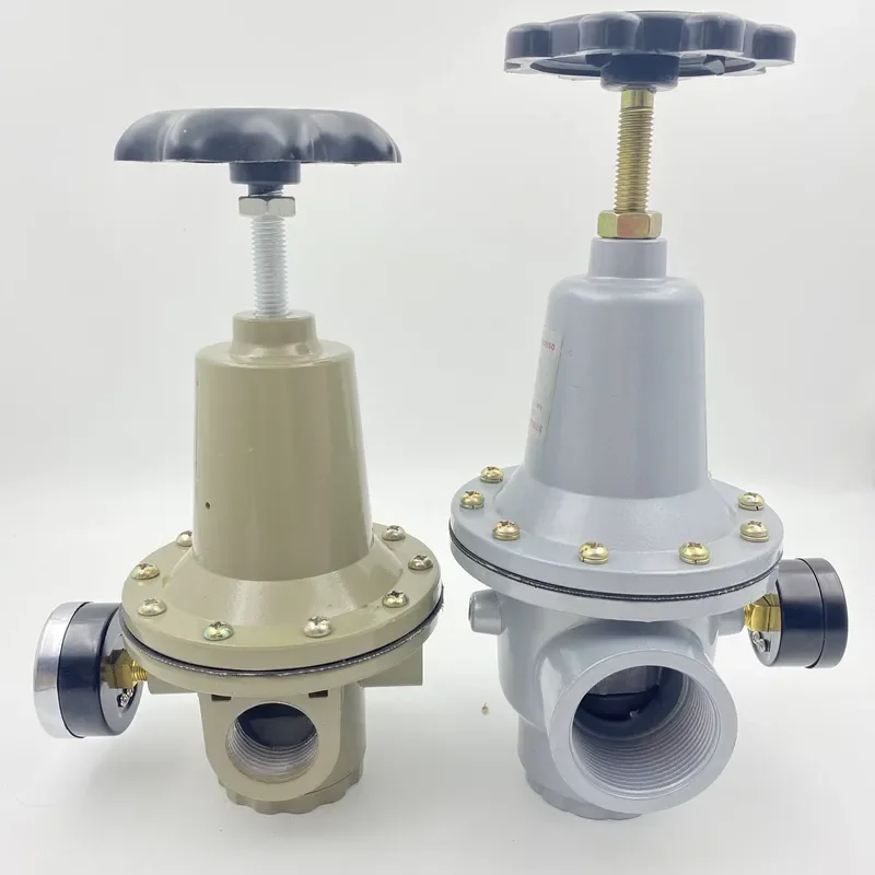 Series Pneumatic Voltage Regulator Aluminum Housing 2-Way Adjustable 0.05-1 Pressure Range Large Diameter