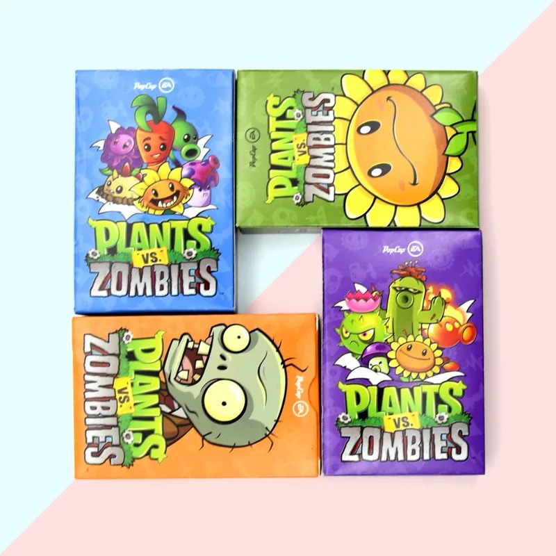 Plants vs. Zombies Kawaii cartoon patroon speelkaarten anime merchandise klein geschenk Leuke kaarten