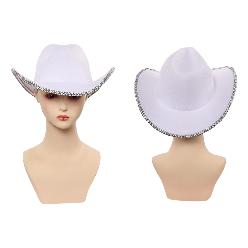 7.5cm Pirate Cosplay Nico Robin White Hat Accessories Party Disguise Outfits Suits Fittings Halloween Cosplay Roleplay Toy Props