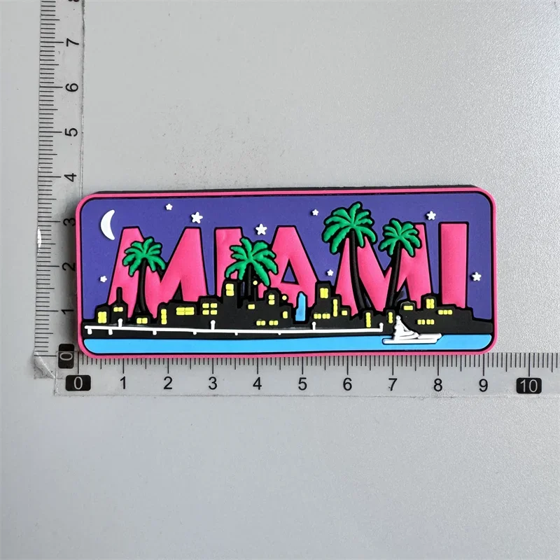 Bahamas Miami Chile Australia Barbados Travel Souvenir PVC Fridge Magnets Soft Magnets for Fridge Gifts