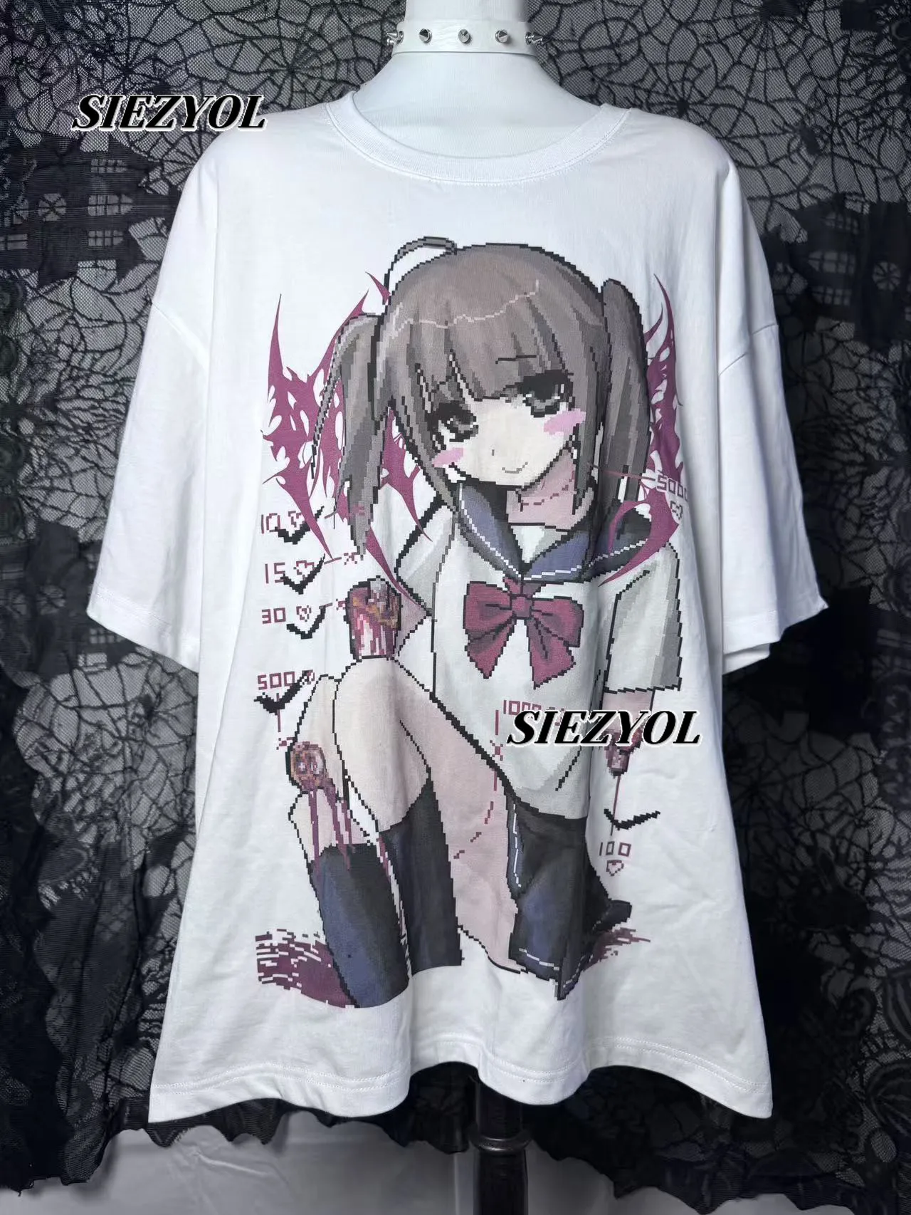 Summer New Original Two-dimensional Subculture Sweet Girl Cute Tops Japanese Style Casual Printed Short-sleeved T-shirt