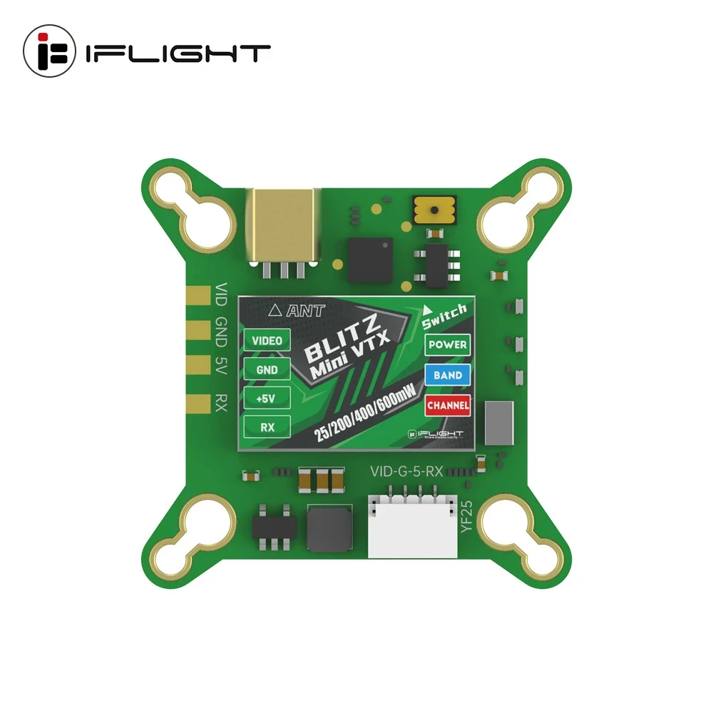 

iFlight BLITZ Mini Force 5.8GHz 600mW Adjustable VTX with MMCX Connector for RC FPV Drone