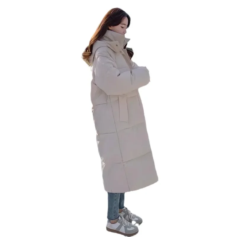 2025 nouvelle veste d'hiver pour femme épaissir fermetures éclair Double patte manteau longs Styles vêtements d'extérieur à capuche poches épissées amples femmes Parkas