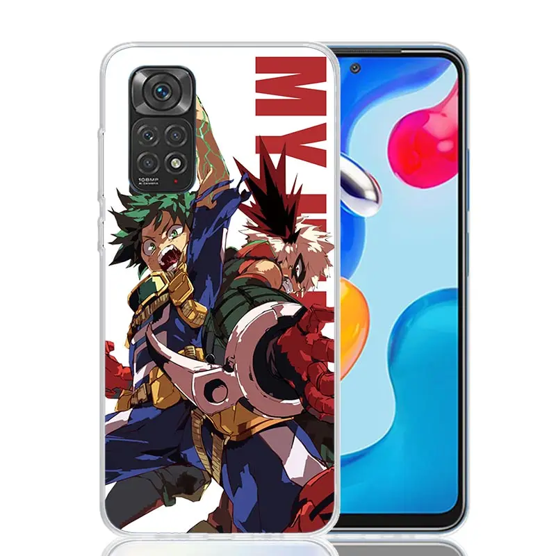 My Hero MHA Art Phone Case For Xiaomi Redmi Note 13 12S 12 11S 11E 11 Pro Plus 11T 10S 10 9S 9 + 8T 8 7 Art Pattern Cover