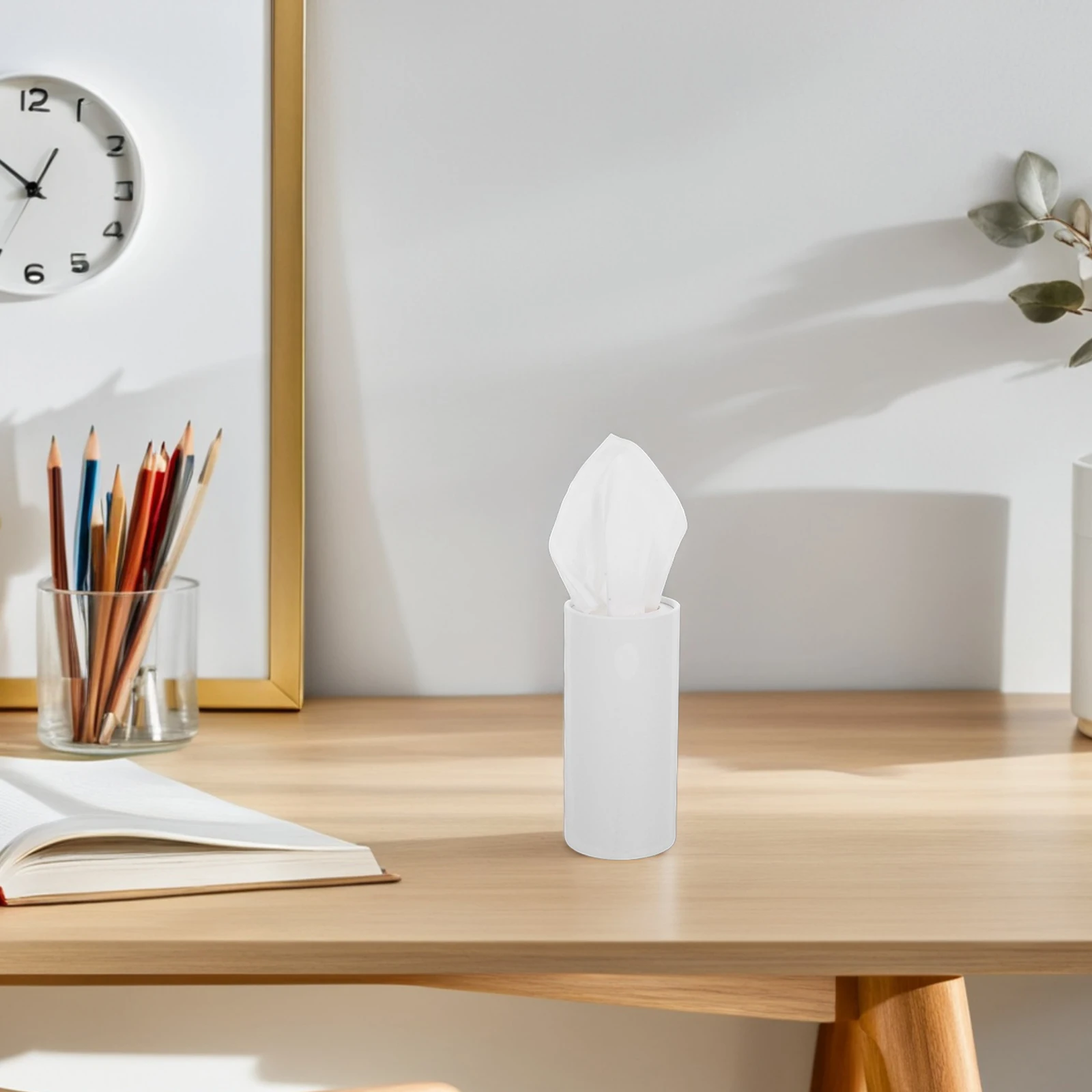 

4Pcs Car Tissue Holder Cylinder Round Refillable Portable for Vehicles Cup Holders Office Bedroom Study Multi-Functional Tissue