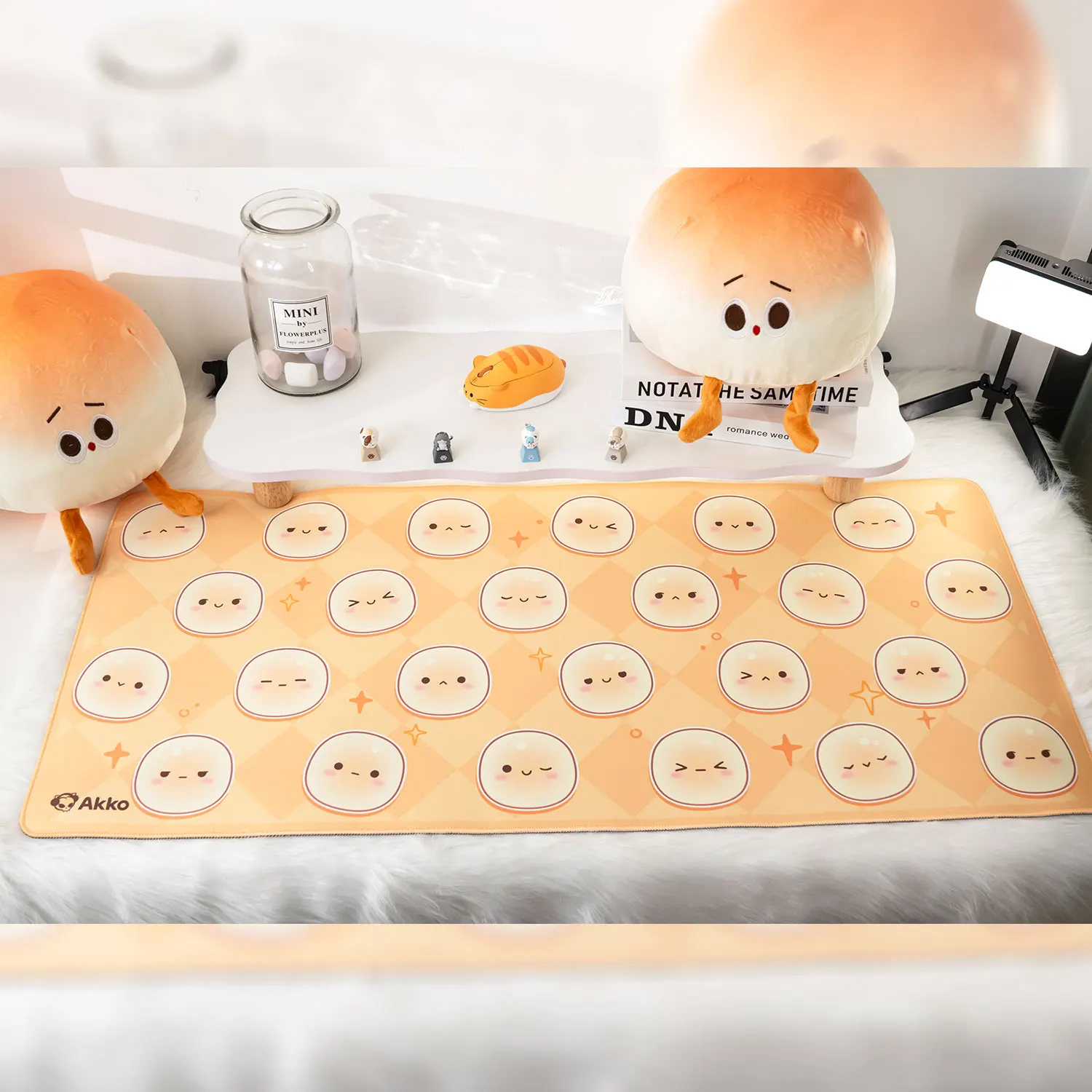 

Akko Mouse Pad Bun-Wonderland 900x400 Large Size Rubber Mousepad Desk Pad Gamer Computer Accessories Thick Seam Edge for Gaming