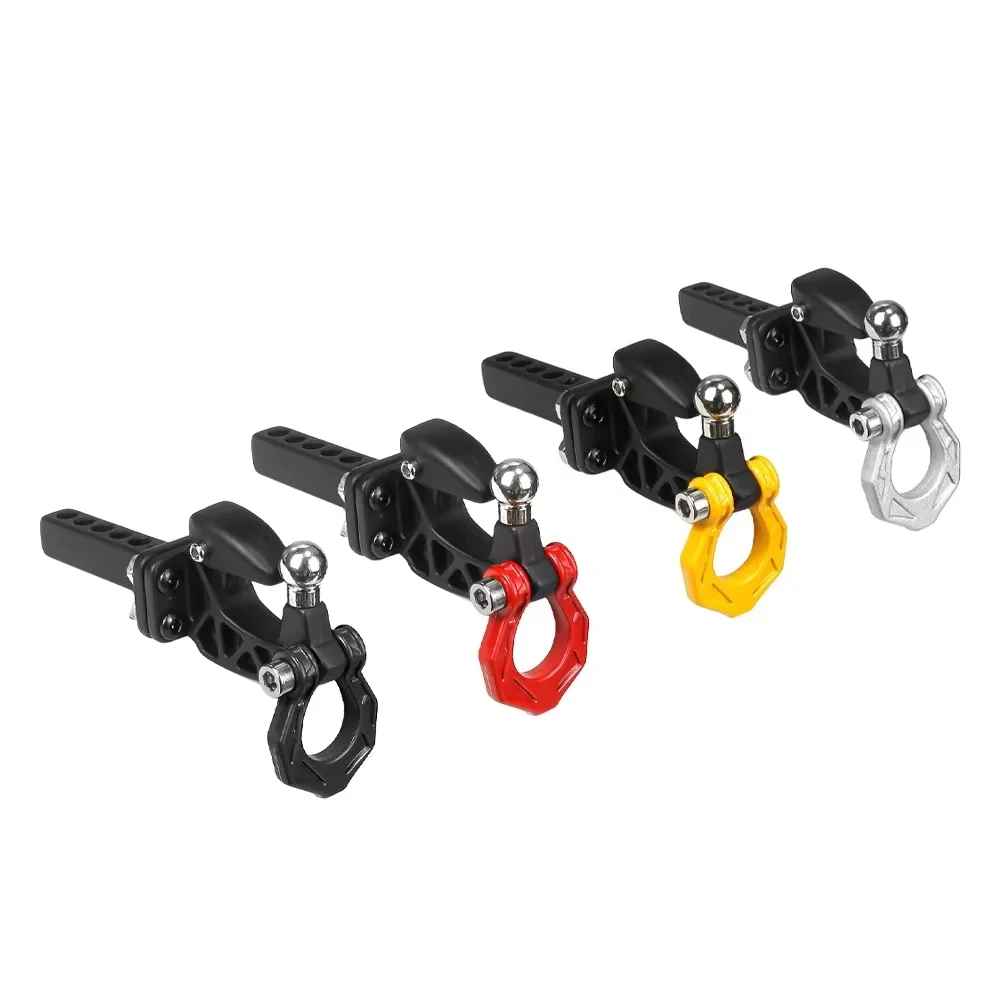 Heavy Duty Metal Tow Hook And Rear Bumper for 1/10 1/8 RC Crawler Drop Hitch Receiver Compatible with Axial SCX10 TRX4 RGT