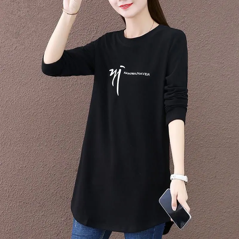 Fashion O-Neck Loose Printed All-match T-Shirt Female Clothing 2023 Spring Autumn New Oversized Casual Tops Japan Tee Shirt