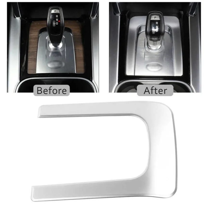 

U Shape Gear Shift Panel Cover Trim Silver ABS Chrome Car Accessories Replacement Fit for Land Rover Discovery Sport 2020 2021