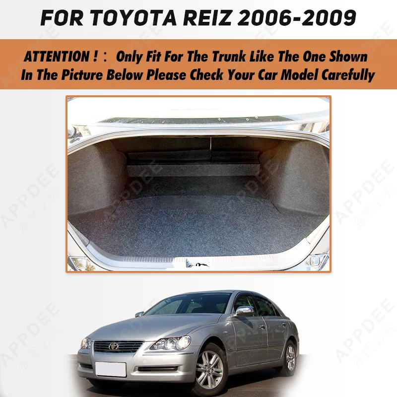 Auto Full Coverage Trunk Mat For Toyota ReizMARK X 2006-2009 08 07 Car Boot Cover Pad Interior Protector Accessories