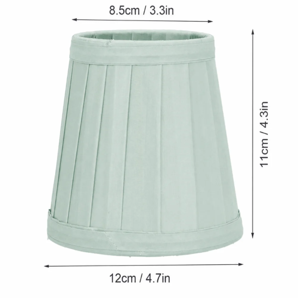 3PCS Simple Fabric Lampshade Clip On Design 4.3 inch Height Chandelier Lamp Shades Small Lamp Shades Table Lamp