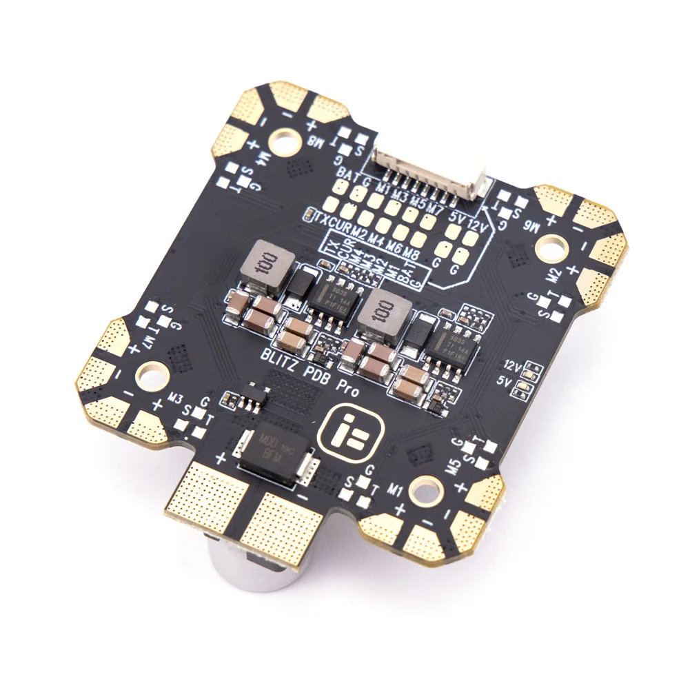 IFlight BLITZ PDB Pro Power Distribution Board, 4-8S 8-Channel 80A ESC PDB 330A Current Sensor for X-Class X8 Cinema Drones