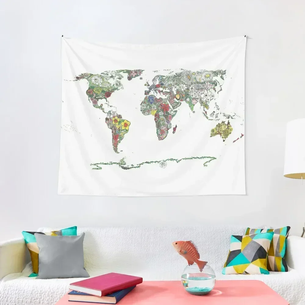 

Flower Map Tapestry Decoration Home Wall Hangings Decoration Tapestry