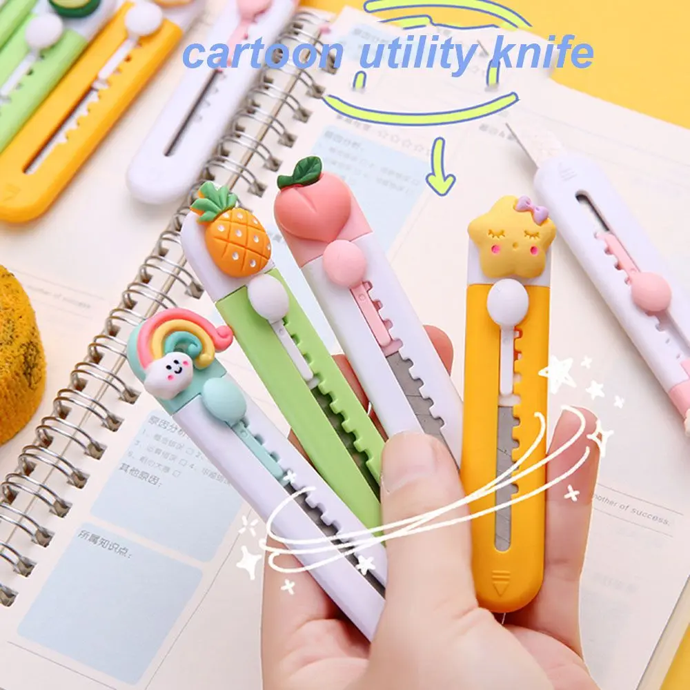 Cute Fruits Mini Cutter Letter Envelope Opener Utility Cutter Cartoon Animals Cutter School Office Supplies
