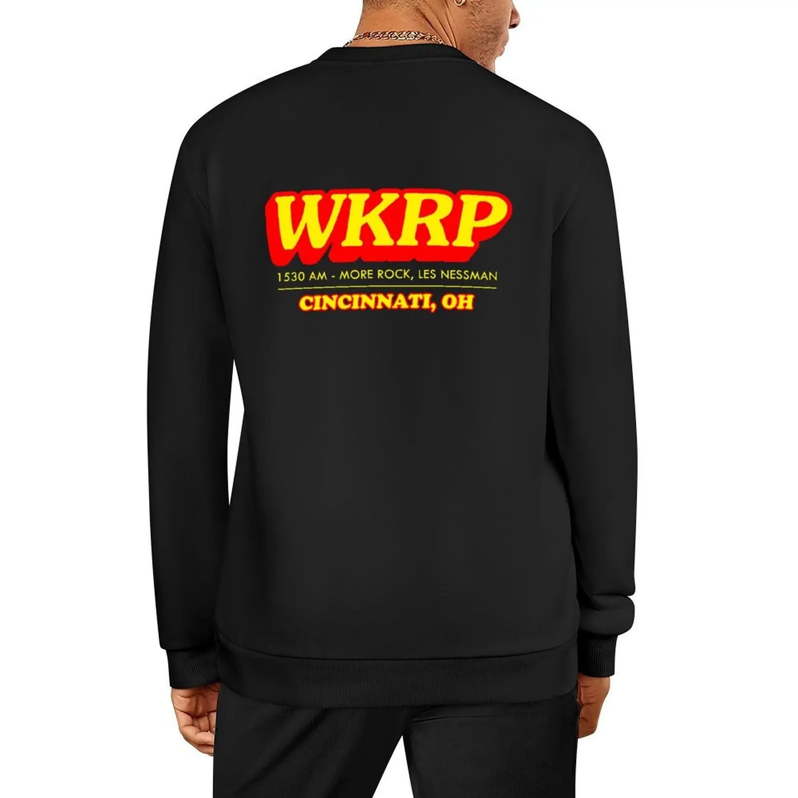 

WKRP logo Pullover anime clothes male clothes men's sweat-shirt mens clothing aesthetic sweatshirts