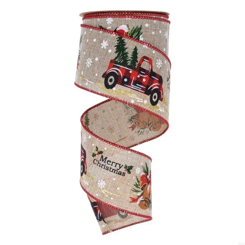 Nastro Natale per ghirlande fai -da -te per decorazioni per avvolgimento per feste natale materiale a doppio cablato