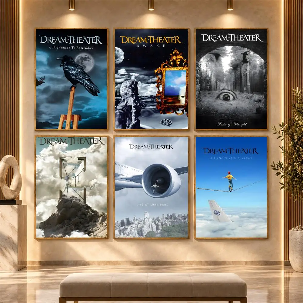 Rock Band D-Dream Theater Poster Wall Stickers Self Adhesive Art Decals for Bedroom Living Room Home Decor Print Mural HD Gift