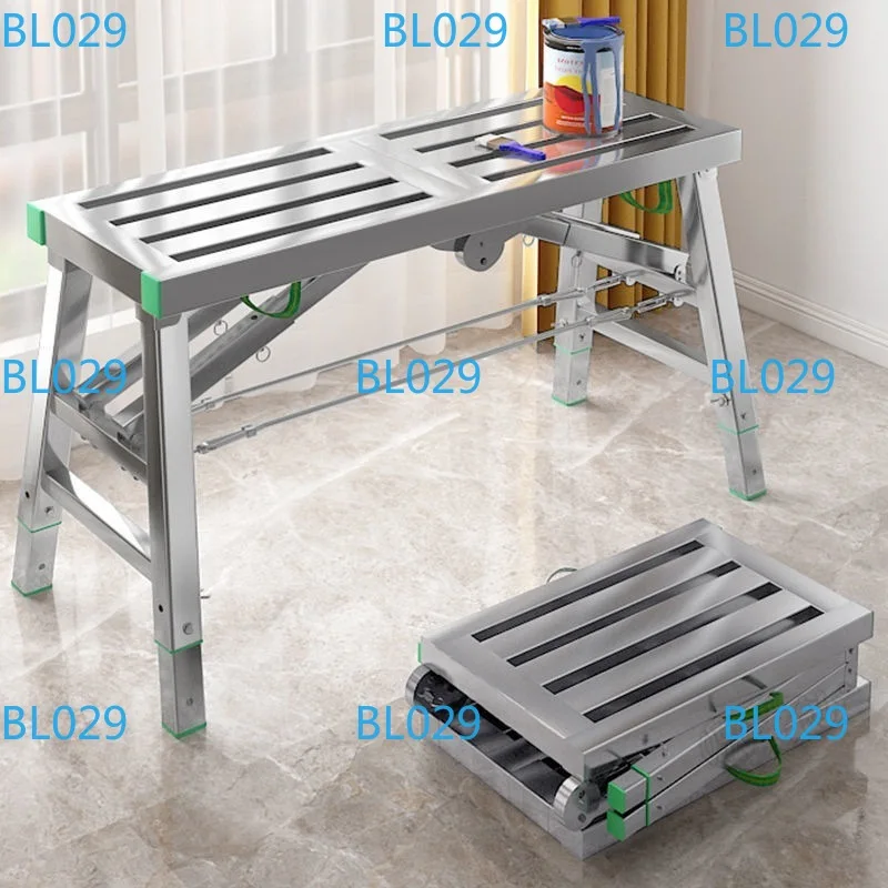Lifting telescopic ladder putty decoration stool multi-functional scaffolding folding stool thickened stirrups
