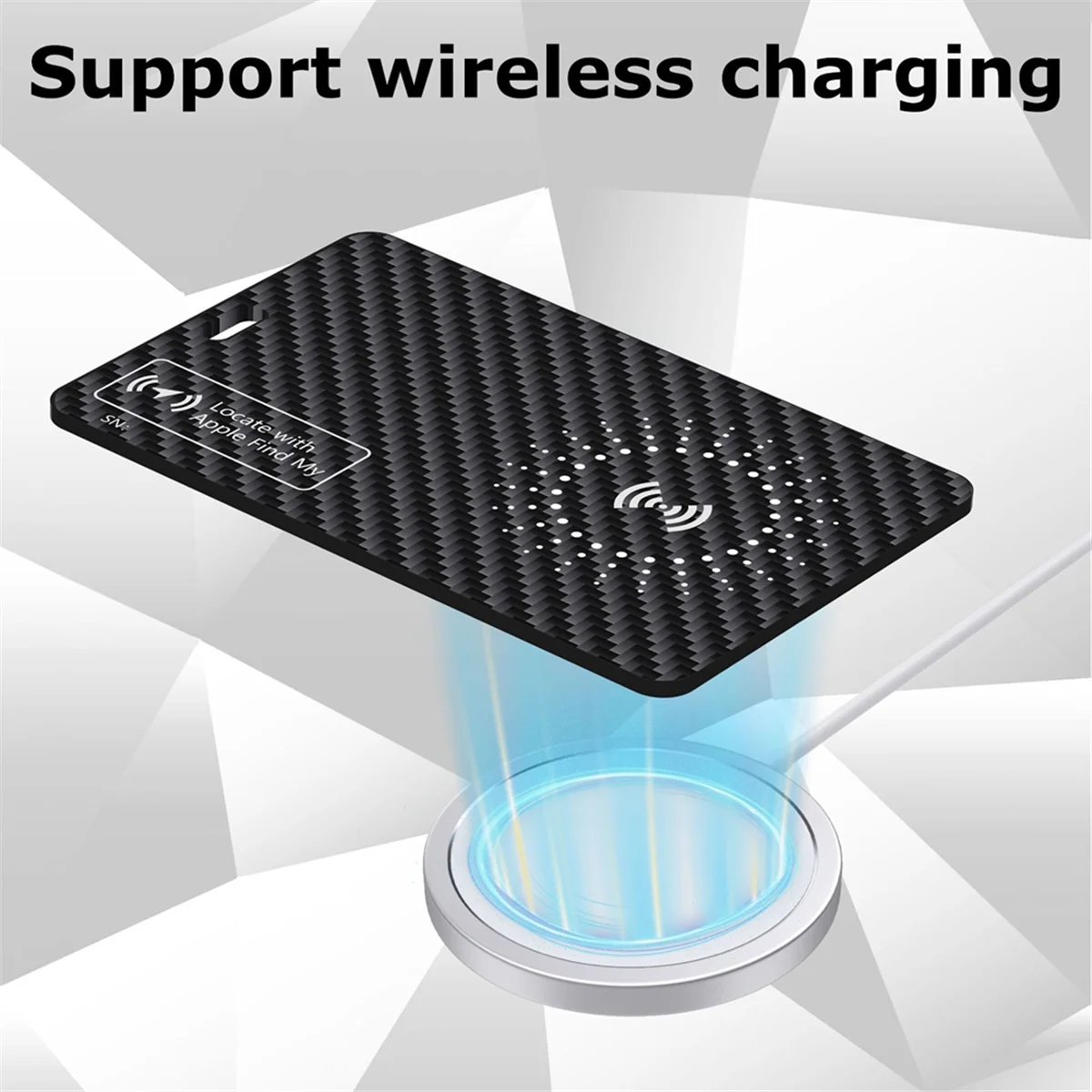 A72P Ultra-Thin Wallet Anti-Loss Card Location Tracking GPS Smart Tag for Find My Device Card Wireless Charge IP68
