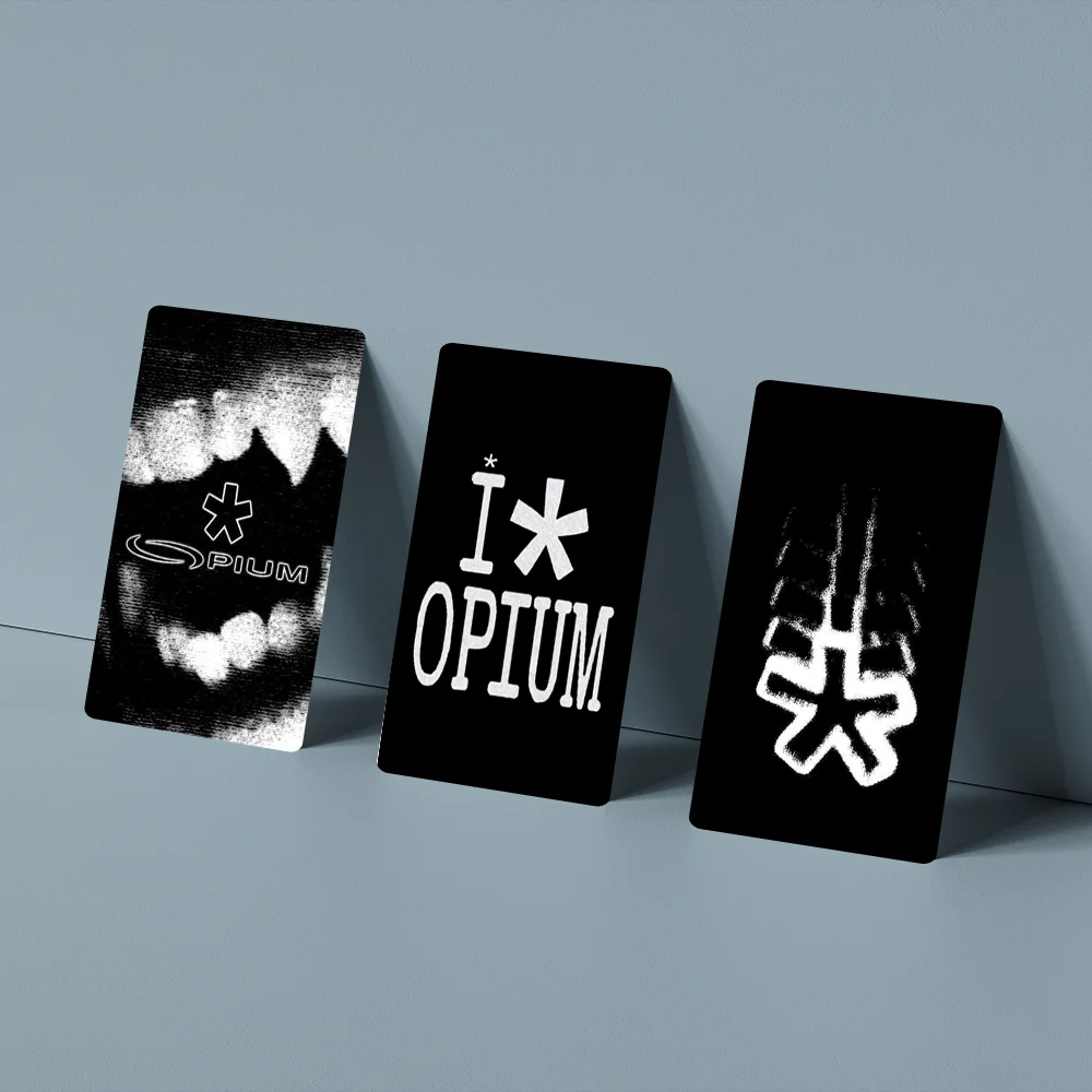 O-Opium Label Playboi Carti  Stickers Cartoon Credit Card Visa Debit Bank Charge Bus Metro Waterproof Sticker Decal Decoration