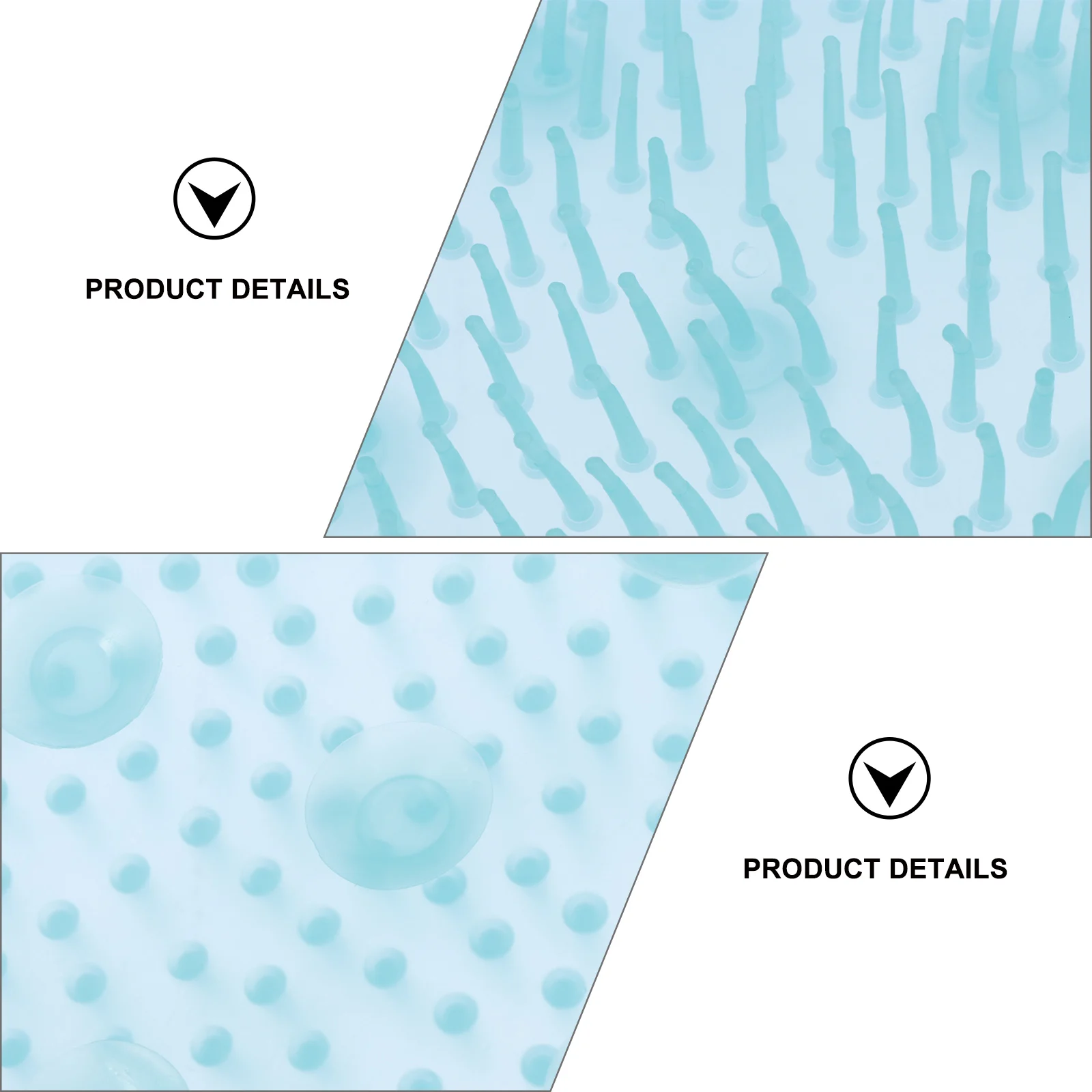 

2pcs Foot Scrubber Massage Pads Non-Slip Suction Bath Shower Scrubbers Tpr Bathroom Foot Care Mat For Plantar Fasciitis