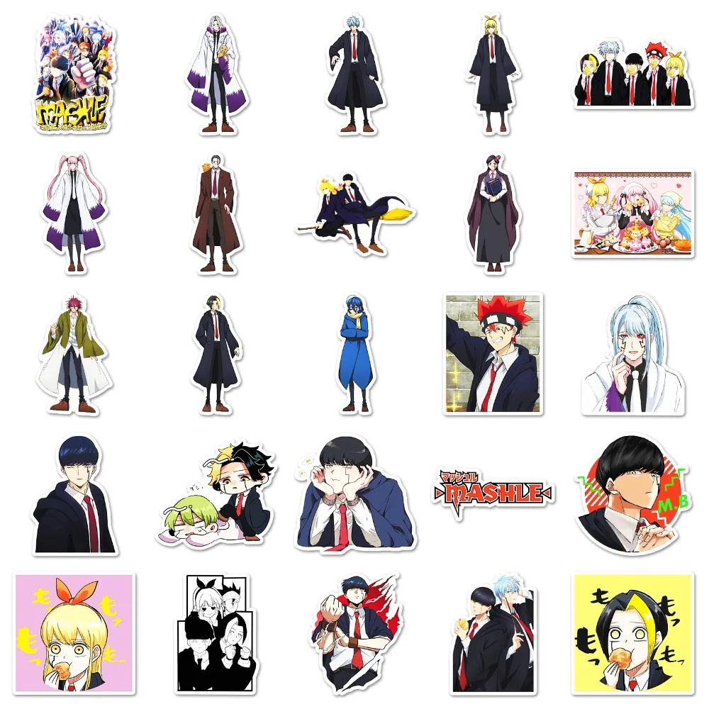 50pcs Anime Mashle: magie et Muscles valise papeterie ordinateur portable guitare téléphone portable bricolage décorer décalcomanies