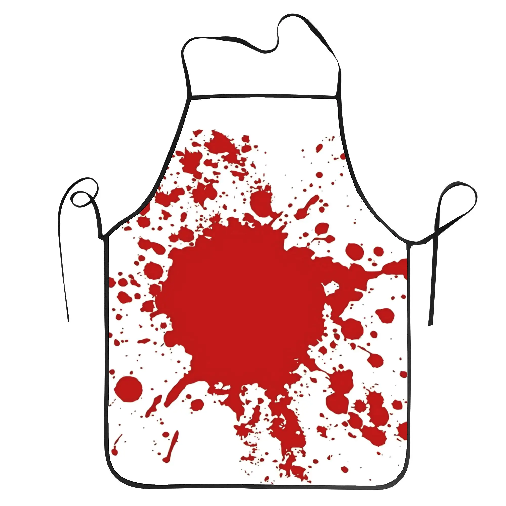Blood Splatter Psycho Killer Apron  Cooking Barber Kitchen Accessories Home Fashionable Aprons without Pocket