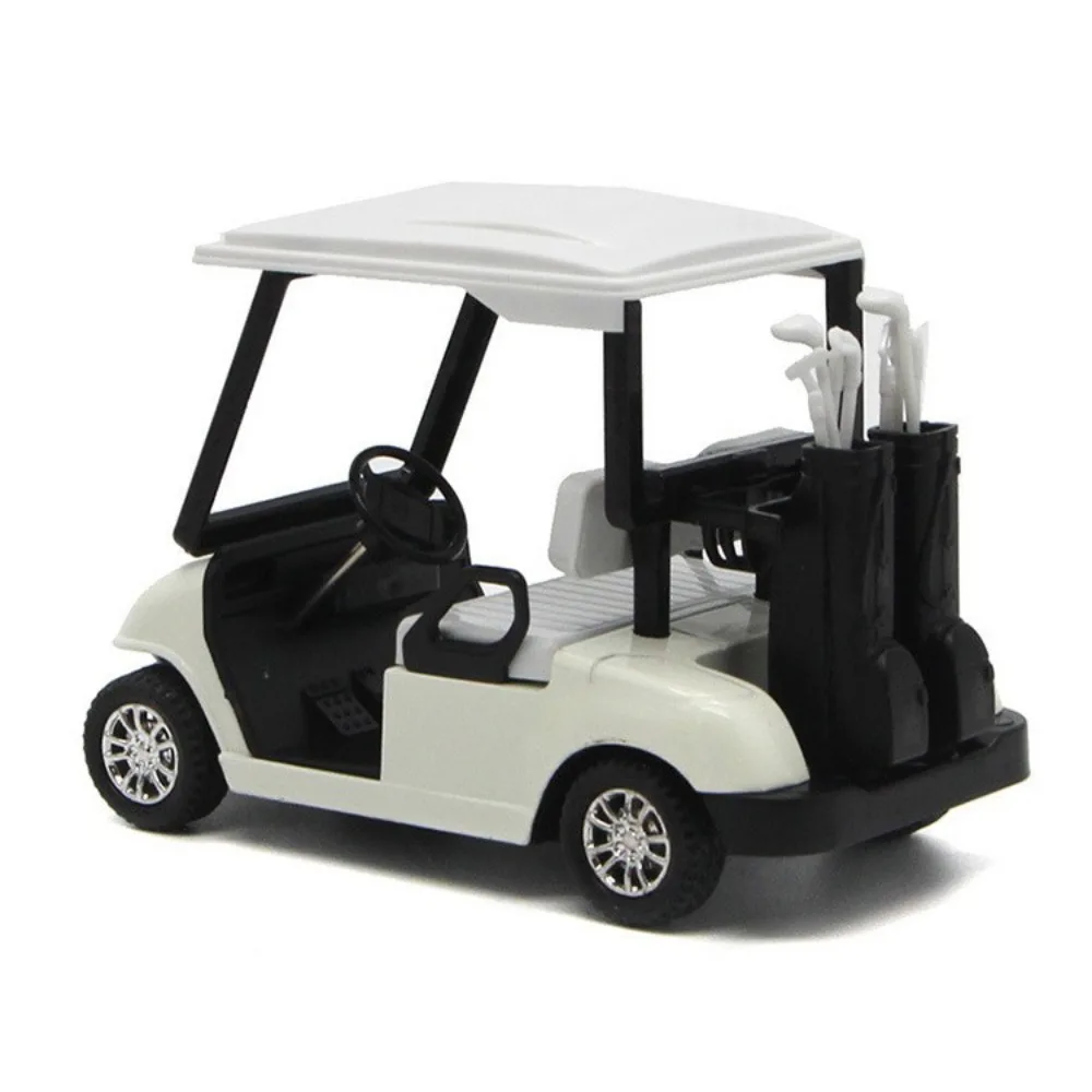Alloy Golf Cart Replicas Pull-back Mechanism Interactive Miniature Golf Cart Funny Miniature Size Golf Cart Model Desktop