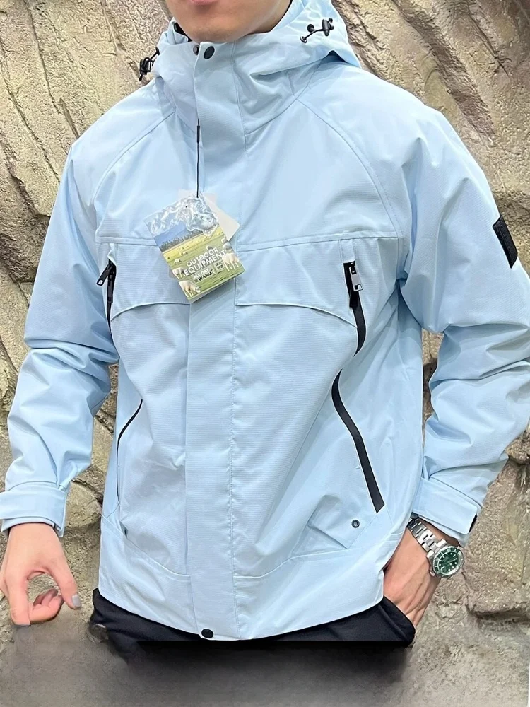 

Waterproof Graphene Wool Filled Cotton Jacket Youth Casual Long Sleeve Hooded Standard Fit Autumn Winter Men's Outdoor Warm W...