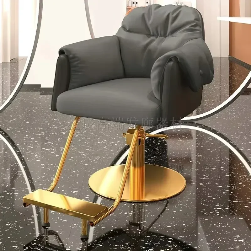 

Portable Swivel Barber Chair Nordic Personalized Classic Barbershop Barber Chair Metal Modern Silla De Barbero Furniture