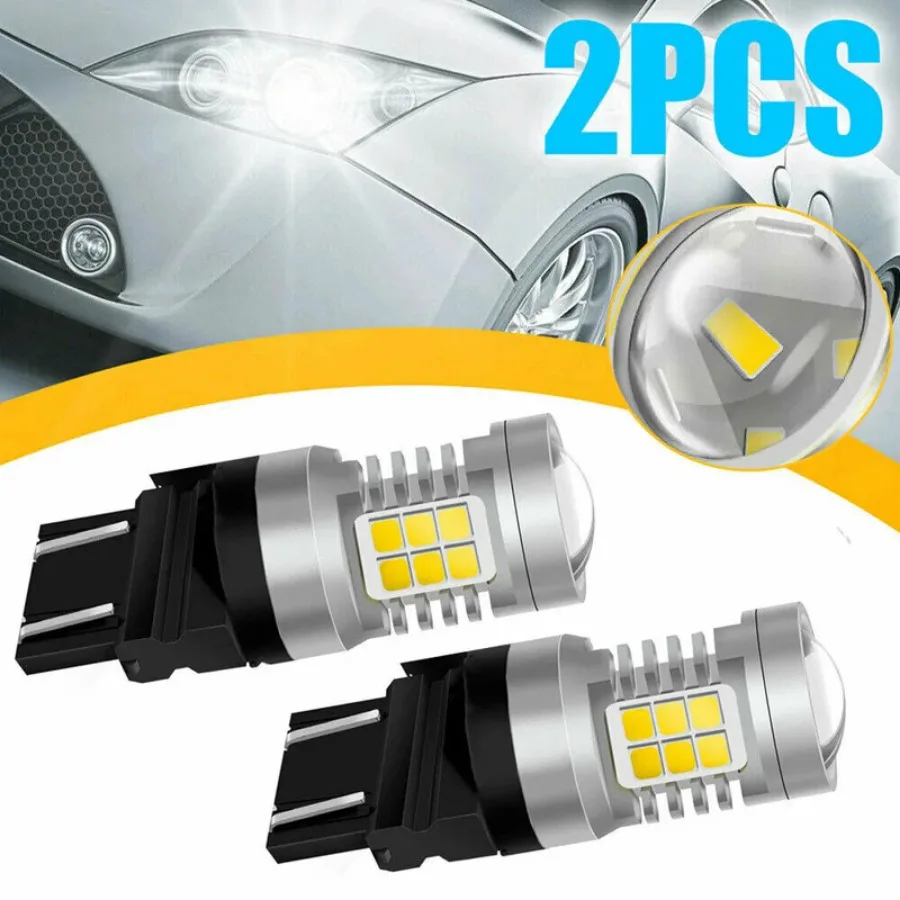 

2x 3157 3156 LED Daytime Running Light Bulb DRL Reverse Signal Tail Lamp Xenon White 6000K Waterproof Universal Exterior Parts