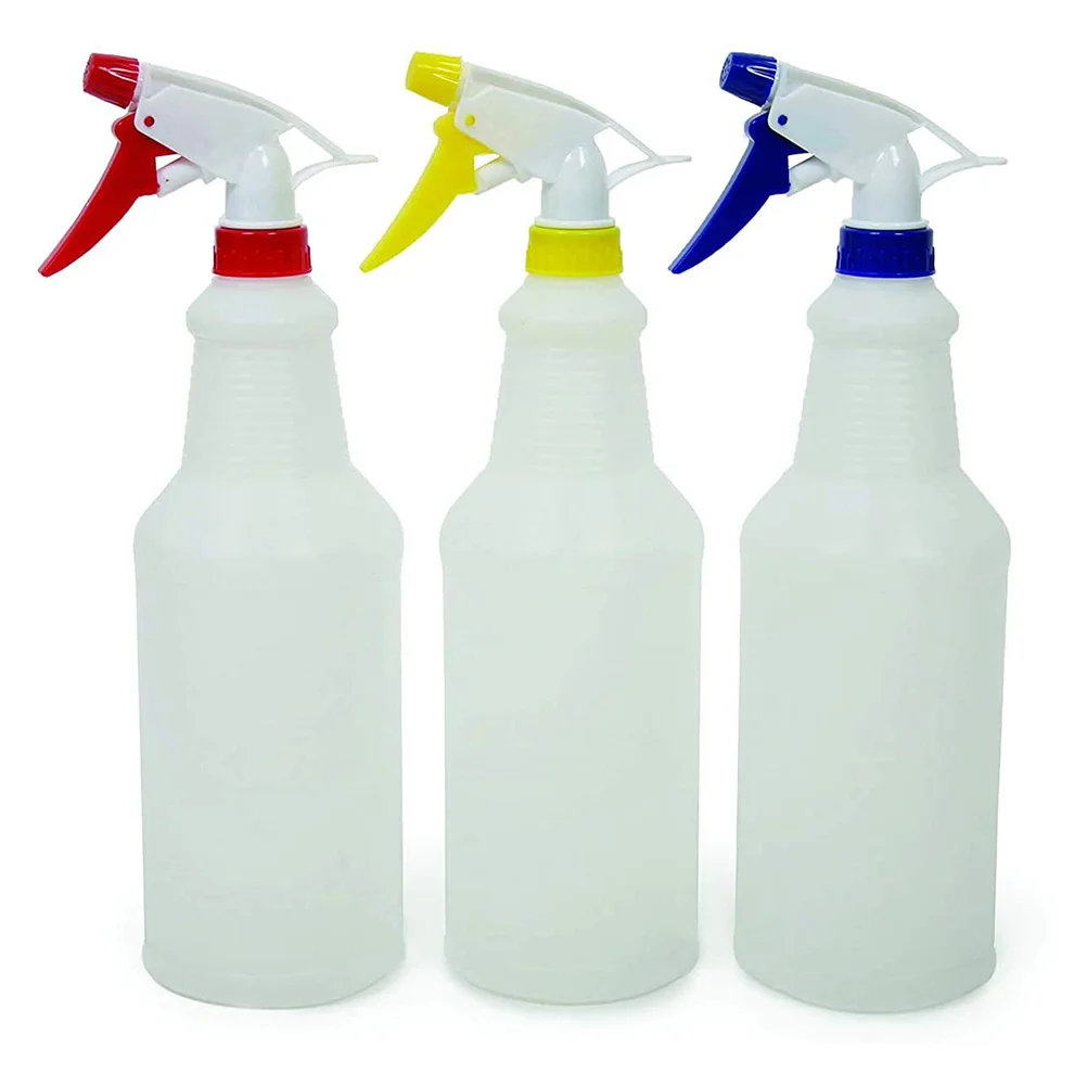 5 stks Handheld Spray Flessen Multi-gebruik Lege Schonere Container voor Binnen Buiten 750 ml Willekeurige Kleur water