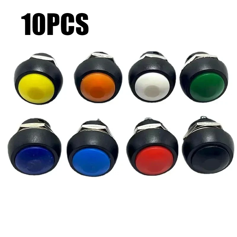 

10PCS 12mm PBS-33B Waterproof Momentary ON OFF Push Button Swithch Mini Round Switch