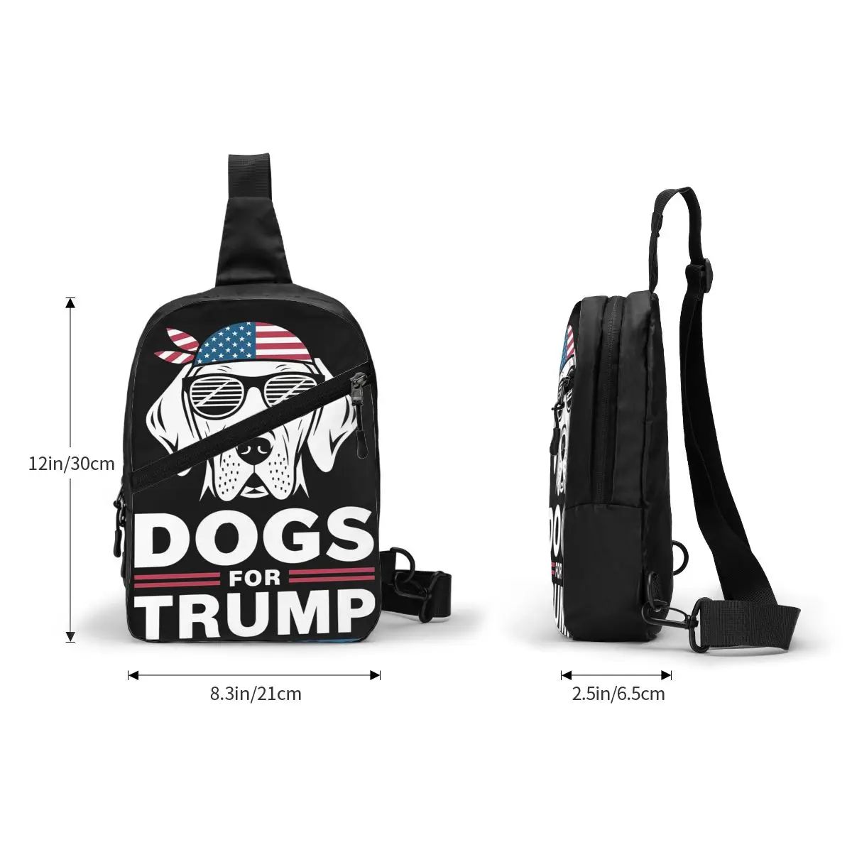 Perros para Trump bolso de pecho hombres Sling Crossbody mochila pecho bolsa viajar senderismo mochila bolso de hombro