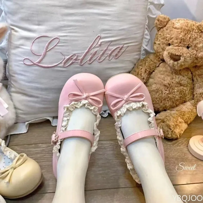 ربيع جديد جولة رئيس الفم الضحلة فراشة عقدة لينة وحيد عدم الانزلاق حذاء مسطح المرأة أحذية عصرية متعددة الاستخدامات