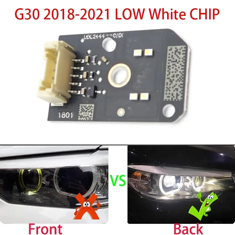 2X White Light For BMW 5 Series G30 2018-2021 LOW Car Headlights DRL Chip Ballast Chip Circuit Board Light Source Board Chip