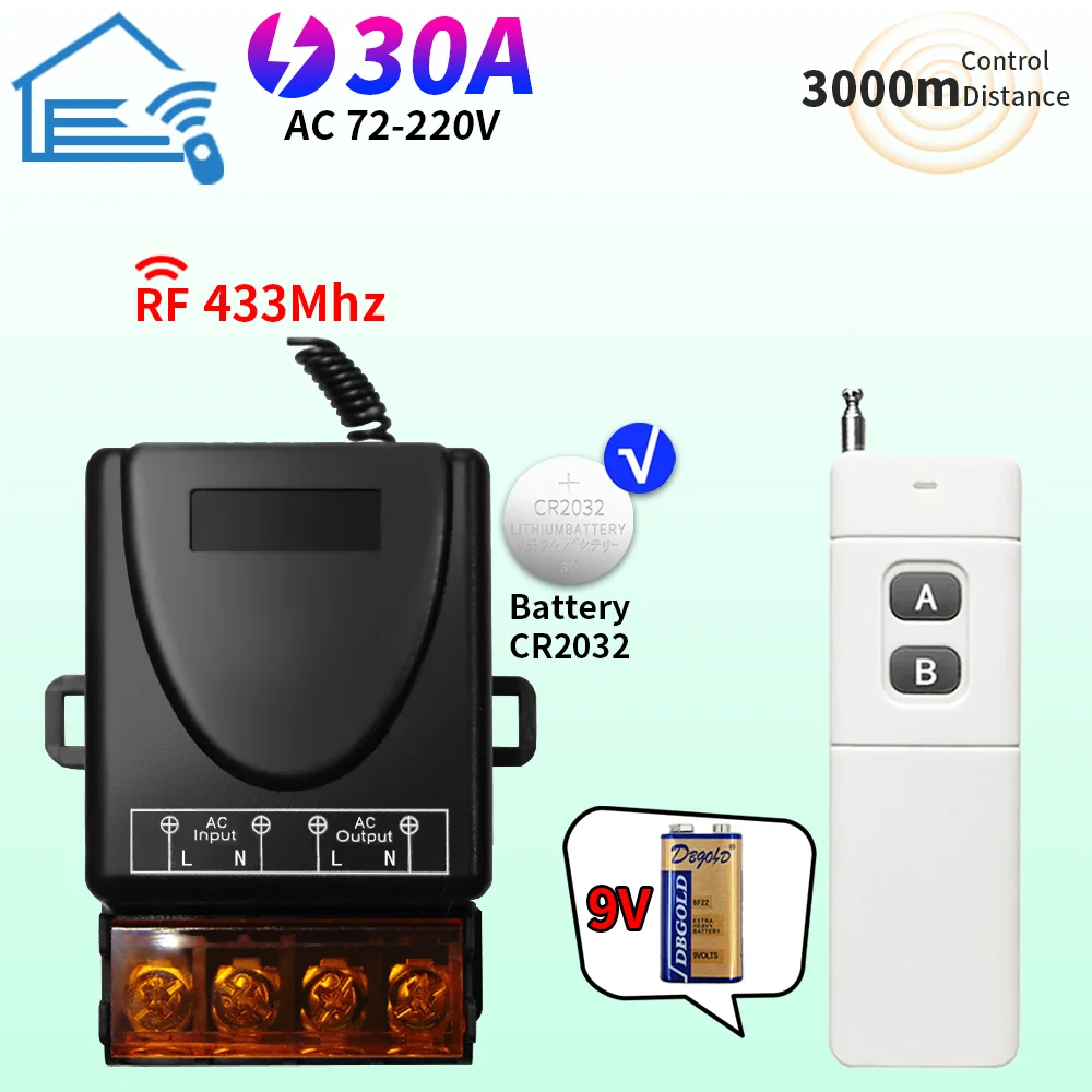 

433MHz learning remote control, RF remote control, learning code EV1527, smart home door control transmitter, garage door alarm