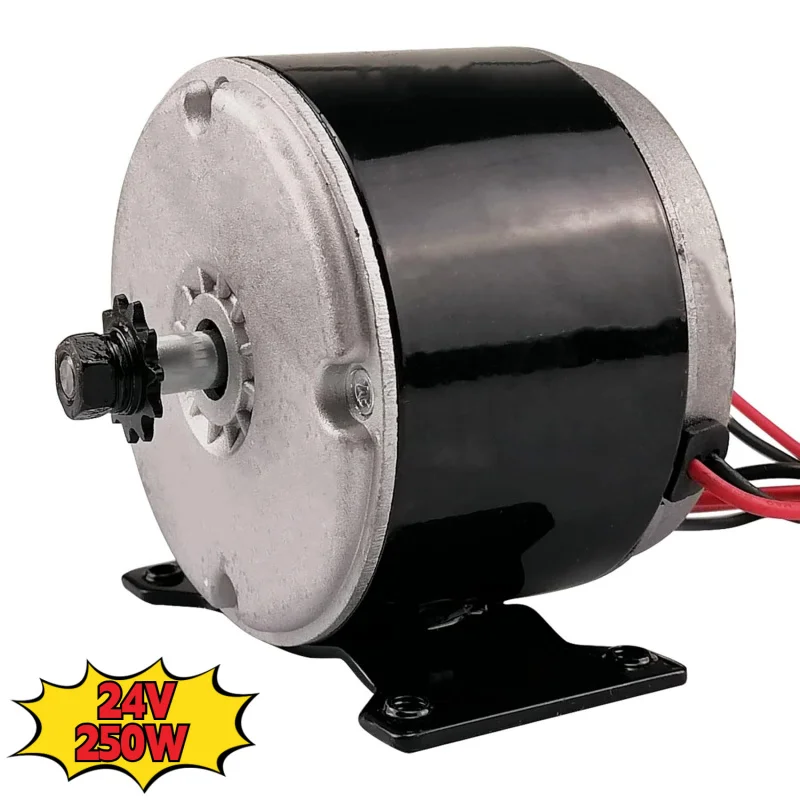 

Wovpower 24V 250W Brushed Permanent Magnet Electric Motor Generator, High Torque Low Noise Double Ball Bearing for E Scooter