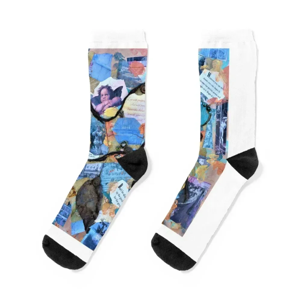 

Go for the Great Love Angel Collage Socks gifts Stockings man valentine gift ideas japanese fashion Socks For Man Women's